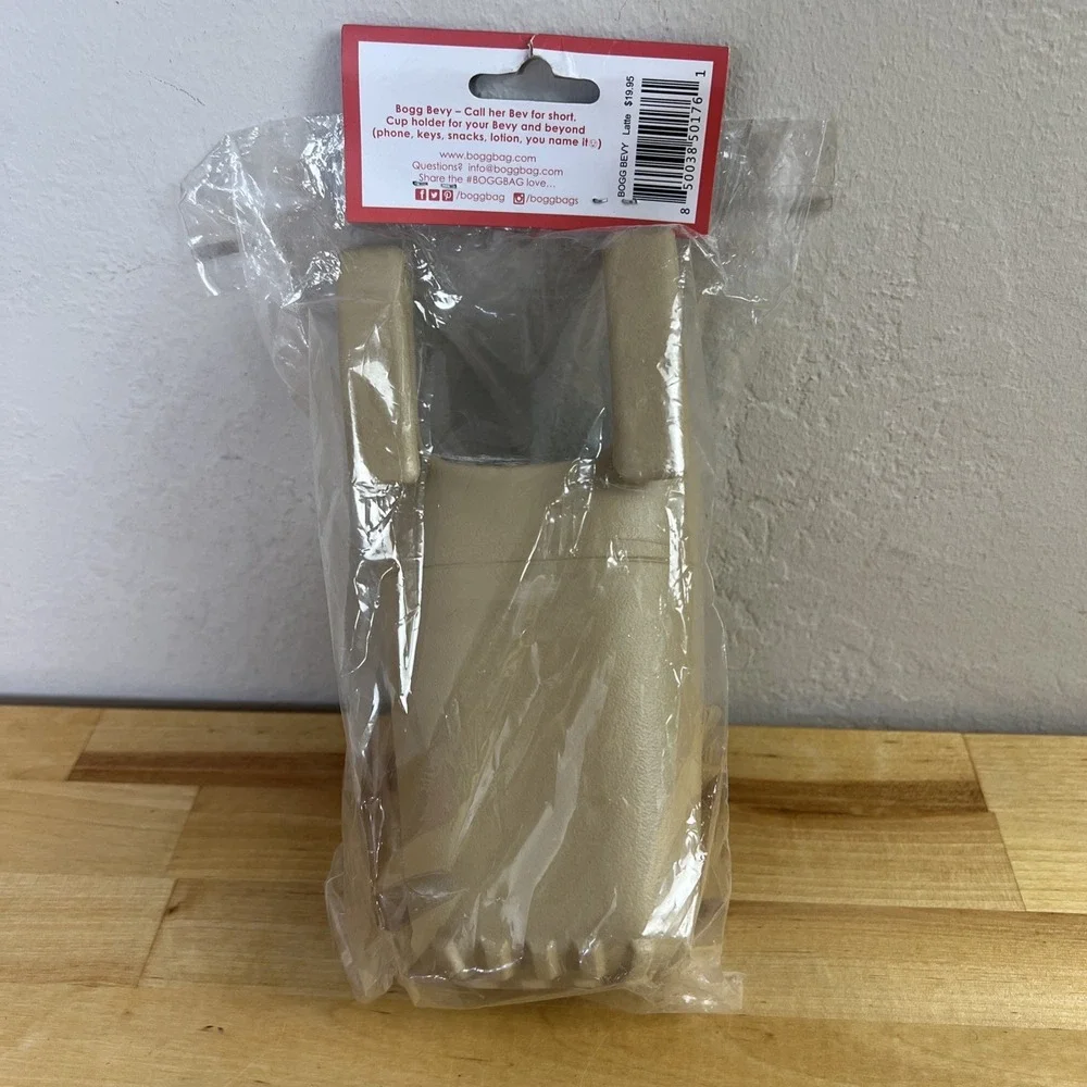Authentic Bogg Bevy Cup Holder Beverage Carrier For Bogg Bag Latte Beige NEW